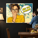 Pop Art Print Bathroom Sign Wall Art Canvas Print — Funny by MyGreatCanvas | Canvas Wall Art Prints | Photo Prints & Wall Decor