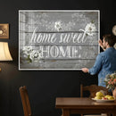 Home Sweet Home Sign Wall Art Canvas Print, Floral Farmhouse by MyGreatCanvas | Canvas Wall Art Prints | Photo Prints & Wall Decor