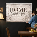 Home Sweet Home Wall Art Canvas Print, Floral Farmhouse by MyGreatCanvas | Canvas Wall Art Prints | Photo Prints & Wall Decor