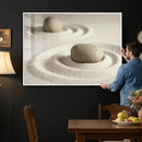 Zen Garden Stone Sand Canvas | Japanese Rock Garden Wall Art by MyGreatCanvas | Canvas Wall Art Prints | Photo Prints & Wall Decor