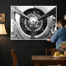 Vintage Propeller Plane Wall Art Canvas Print, Black and by MyGreatCanvas | Canvas Wall Art Prints | Photo Prints & Wall Decor