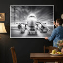 Airplane Wall Art Canvas Print, Black and White Jet Aircraft by MyGreatCanvas | Canvas Wall Art Prints | Photo Prints & Wall Decor