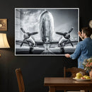 Propeller Plane Wall Art Canvas Print, Black and White by MyGreatCanvas | Canvas Wall Art Prints | Photo Prints & Wall Decor