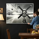 Vintage Airplane Wall Art Canvas Print, Black and White by MyGreatCanvas | Canvas Wall Art Prints | Photo Prints & Wall Decor
