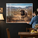 Texas Longhorn Bull Wall Art Canvas Print, Western Farmhouse by MyGreatCanvas | Canvas Wall Art Prints | Photo Prints & Wall Decor