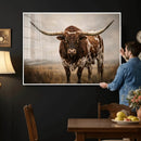 Texas Longhorn Canvas Wall Art Western Bull Desert Moody by MyGreatCanvas | Canvas Wall Art Prints | Photo Prints & Wall Decor
