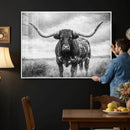 Texas Longhorn Canvas Wall Art Western Bull Desert Moody by MyGreatCanvas | Canvas Wall Art Prints | Photo Prints & Wall Decor