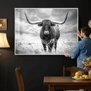 Texas Longhorn Canvas Wall Art Western Bull Desert Moody by MyGreatCanvas | Canvas Wall Art Prints | Photo Prints & Wall Decor