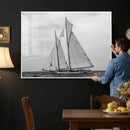 Vintage Sailboat Wall Art Canvas Print, Black and White by MyGreatCanvas | Canvas Wall Art Prints | Photo Prints & Wall Decor