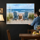 Large Beach Canvas Wall Art Coastal Adirondack Chairs Ocean by MyGreatCanvas | Canvas Wall Art Prints | Photo Prints & Wall Decor