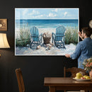 Beach Canvas Wall Art Coastal Adirondack Chairs Ocean by MyGreatCanvas | Canvas Wall Art Prints | Photo Prints & Wall Decor
