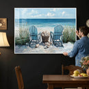 Beach Canvas Wall Art Coastal Adirondack Chairs Ocean by MyGreatCanvas | Canvas Wall Art Prints | Photo Prints & Wall Decor