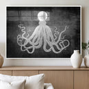 Black White Octopus Wall Art Canvas Print by MyGreatCanvas | Canvas Wall Art Prints | Photo Prints & Wall Decor
