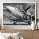 Vintage Airplane on Runway Canvas Print by MyGreatCanvas | Canvas Wall Art Prints | Photo Prints & Wall Decor