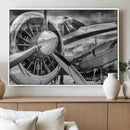 Vintage Antique Airplane Wall Art Canvas Print
