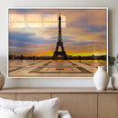 Paris Eiffel Tower Sunset Canvas Wall Art Print - Iconic