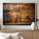 Rustic Whiskey and Barrel Canvas Print by MyGreatCanvas | Canvas Wall Art Prints | Photo Prints & Wall Decor