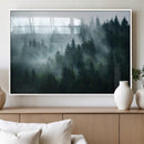 Misty Forest Wall Art – Serene Green Landscape Canvas Print, by MyGreatCanvas | Canvas Wall Art Prints | Photo Prints & Wall Decor