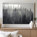 Misty Forest Canvas Wall Art – Monochrome Triptych Pine Tree by MyGreatCanvas | Canvas Wall Art Prints | Photo Prints & Wall Decor