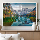 Spectacular autumn view of Braies Lake Wall Art Canvas Print by MyGreatCanvas | Canvas Wall Art Prints | Photo Prints & Wall Decor