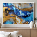Blue Orange Marble Fluid Effect Canvas Wall Art Print by MyGreatCanvas | Canvas Wall Art Prints | Photo Prints & Wall Decor