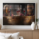 Wine and Barrels Wall Art Canvas Print by MyGreatCanvas | Canvas Wall Art Prints | Photo Prints & Wall Decor