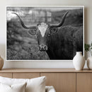 Western Home Wall Art Canvas Print, Framed Texas Longhorn by MyGreatCanvas | Canvas Wall Art Prints | Photo Prints & Wall Decor
