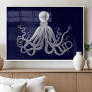 Blue Octopus Wall Art Canvas Print by MyGreatCanvas | Canvas Wall Art Prints | Photo Prints & Wall Decor