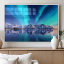 Northern Lights above Mountain Wall Art, Northern Lights