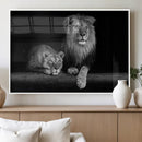 Lion Family Wall Art Canvas Print – Framed Majestic Wildlife by MyGreatCanvas | Canvas Wall Art Prints | Photo Prints & Wall Decor