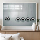 Newton's Cradle Wall Art Canvas Print, Framed Newton Cradle