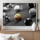 Wall Art Pool Table and Balls Canvas Print by MyGreatCanvas | Canvas Wall Art Prints | Photo Prints & Wall Decor