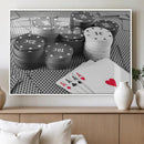 Poker Game Cards Wall Art Canvas, Multi Panel Wall Art