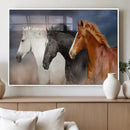 Animal Wall Art Three Horses Farmhouse Art Canvas, Framed by MyGreatCanvas | Canvas Wall Art Prints | Photo Prints & Wall Decor
