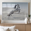 Prancing Horse Desert Large Wall Art Canvas Print – Majestic