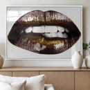 Close Up Lips Wall Art Canvas Print