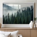 Captivating Misty Forest Wall Art Premium Canvas Print,