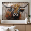 Scottish Highland Cow Cattle Art Print on Wood Style by MyGreatCanvas | Canvas Wall Art Prints | Photo Prints & Wall Decor