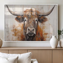 Vintage Scottish Highland Cow Cattle Art, Scottish Highland