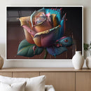 Abstract Rose Wall Art Canvas Print