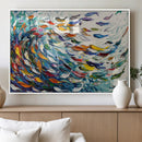 Modern Abstract Fish Shoal Wall Art Canvas Print, Colorful by MyGreatCanvas | Canvas Wall Art Prints | Photo Prints & Wall Decor