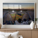 Dodger Stadium Sunset Game Triple Canvas Wall Art - Los