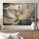 Gold Floral Wall Art Canvas Print, Framed Modern Flower Art by MyGreatCanvas | Canvas Wall Art Prints | Photo Prints & Wall Decor