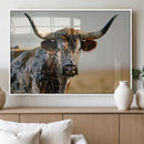 Texas Bull Longhorn Wall Art Canvas Print for Farm House by MyGreatCanvas | Canvas Wall Art Prints | Photo Prints & Wall Decor