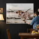 Texas Longhorn Canvas Wall Art Print – Majestic Western by MyGreatCanvas | Canvas Wall Art Prints | Photo Prints & Wall Decor