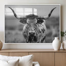 Texas Cow Longhorn Wall Art Canvas Print for Farm House Wall by MyGreatCanvas | Canvas Wall Art Prints | Photo Prints & Wall Decor