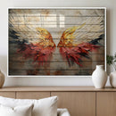Abstract Angel Wings Canvas Wall Art – Framed and Ready to