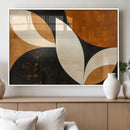 Geometric Abstract Wall Art Canvas Print, Mid Century Modern