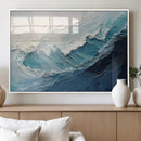 Ocean Wave Canvas Wall Art Print – Coastal Living Room Large