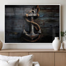 3 Panel Grunge Abstract Anchor Wall Art Canvas Print Set